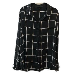 Button down long sleeve blouse